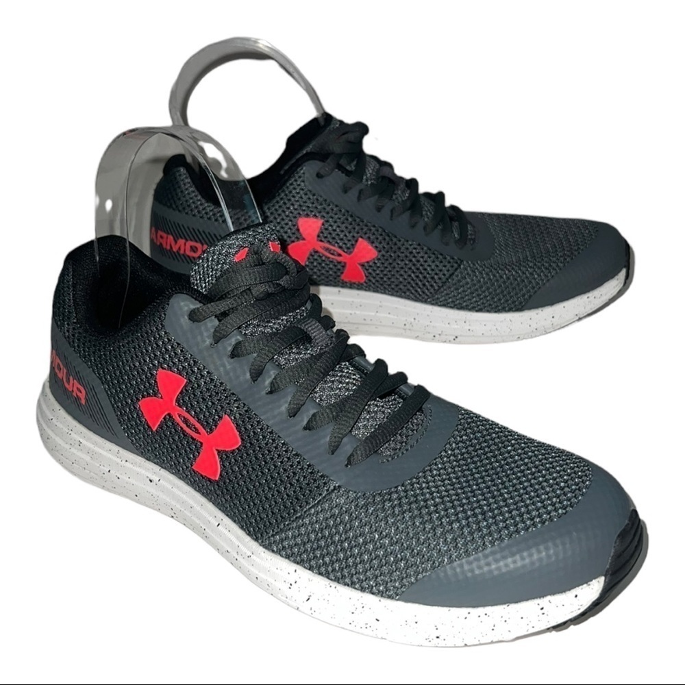 Under Armour Grade School Surge Gray Pink Running Shoes